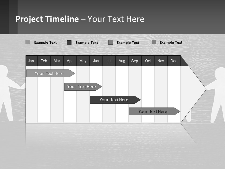 A Group Of Paper People Holding Hands Powerpoint Template PowerPoint Template