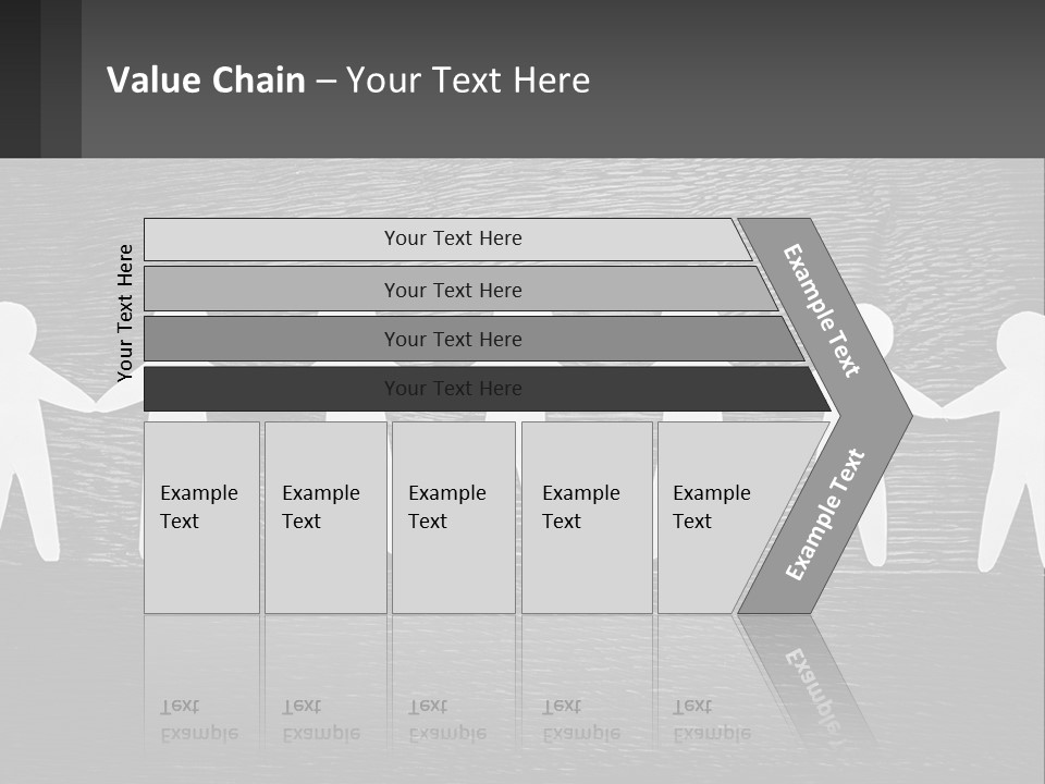 A Group Of Paper People Holding Hands Powerpoint Template PowerPoint Template