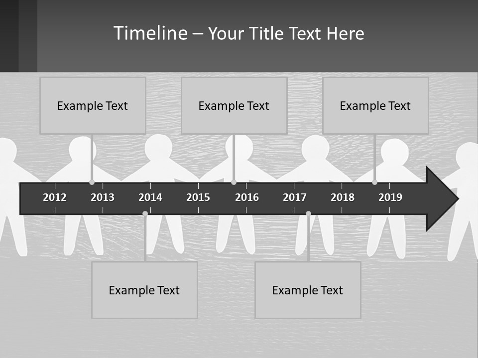 A Group Of Paper People Holding Hands Powerpoint Template PowerPoint Template