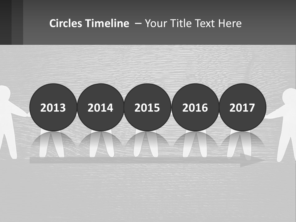 A Group Of Paper People Holding Hands Powerpoint Template PowerPoint Template