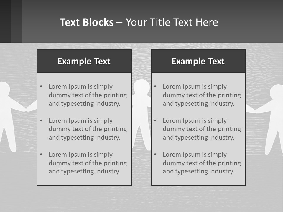 A Group Of Paper People Holding Hands Powerpoint Template PowerPoint Template