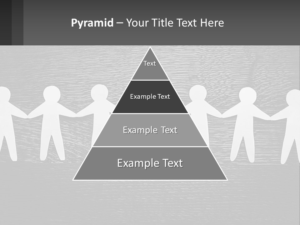 A Group Of Paper People Holding Hands Powerpoint Template PowerPoint Template