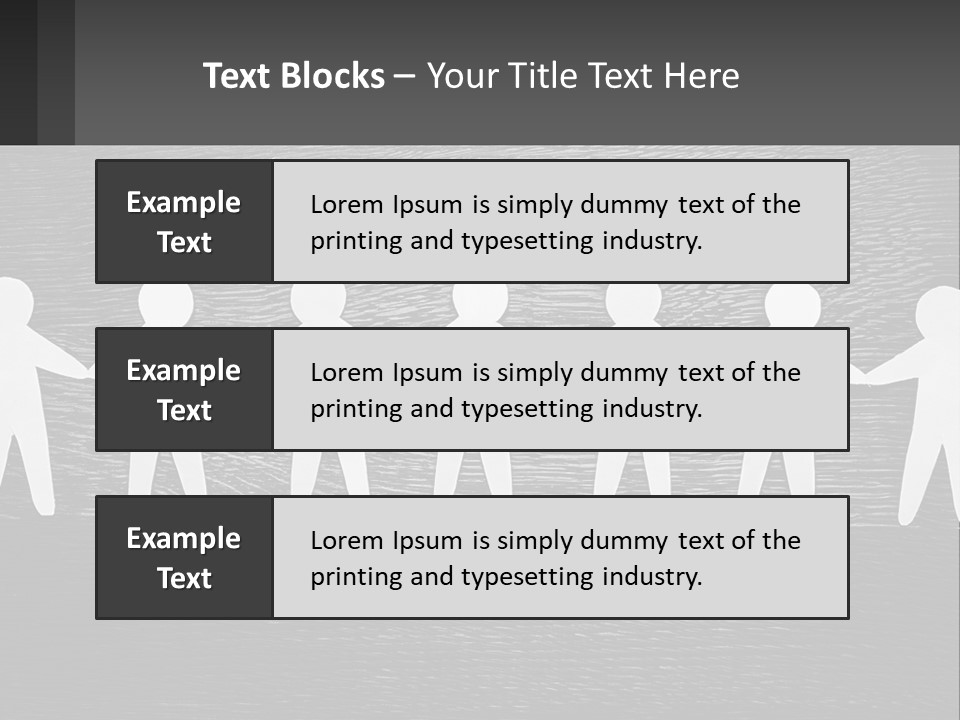 A Group Of Paper People Holding Hands Powerpoint Template PowerPoint Template