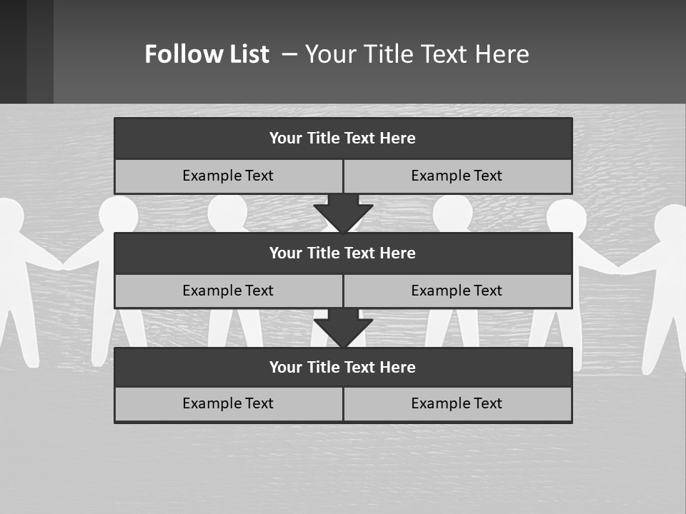 A Group Of Paper People Holding Hands Powerpoint Template PowerPoint Template
