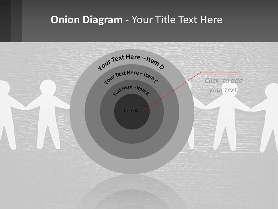 A Group Of Paper People Holding Hands Powerpoint Template PowerPoint Template