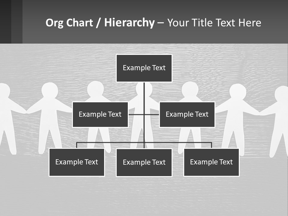 A Group Of Paper People Holding Hands Powerpoint Template PowerPoint Template