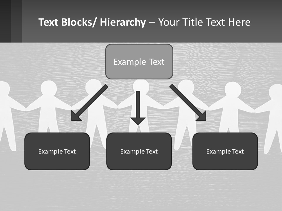 A Group Of Paper People Holding Hands Powerpoint Template PowerPoint Template