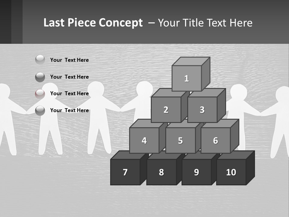 A Group Of Paper People Holding Hands Powerpoint Template PowerPoint Template