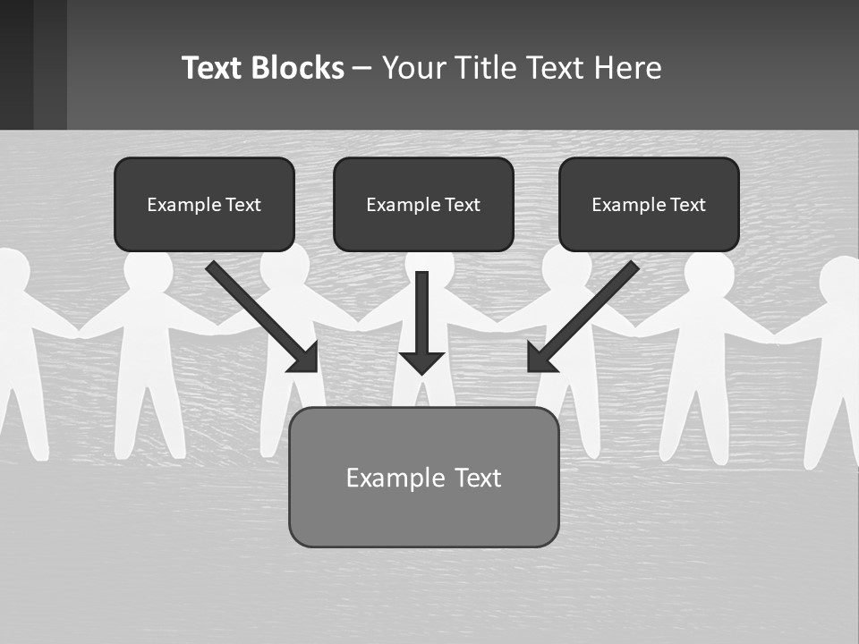 A Group Of Paper People Holding Hands Powerpoint Template PowerPoint Template