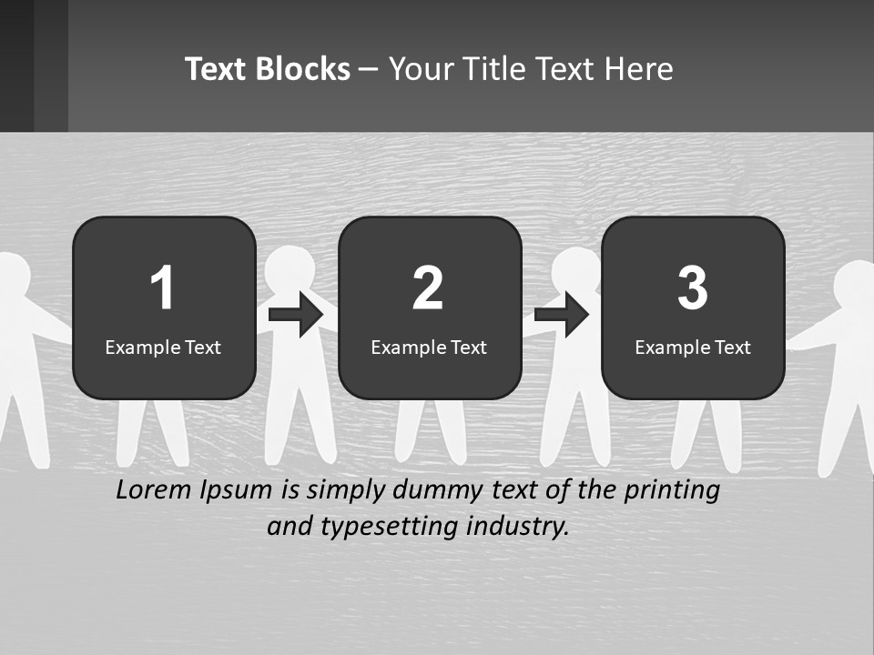 A Group Of Paper People Holding Hands Powerpoint Template PowerPoint Template