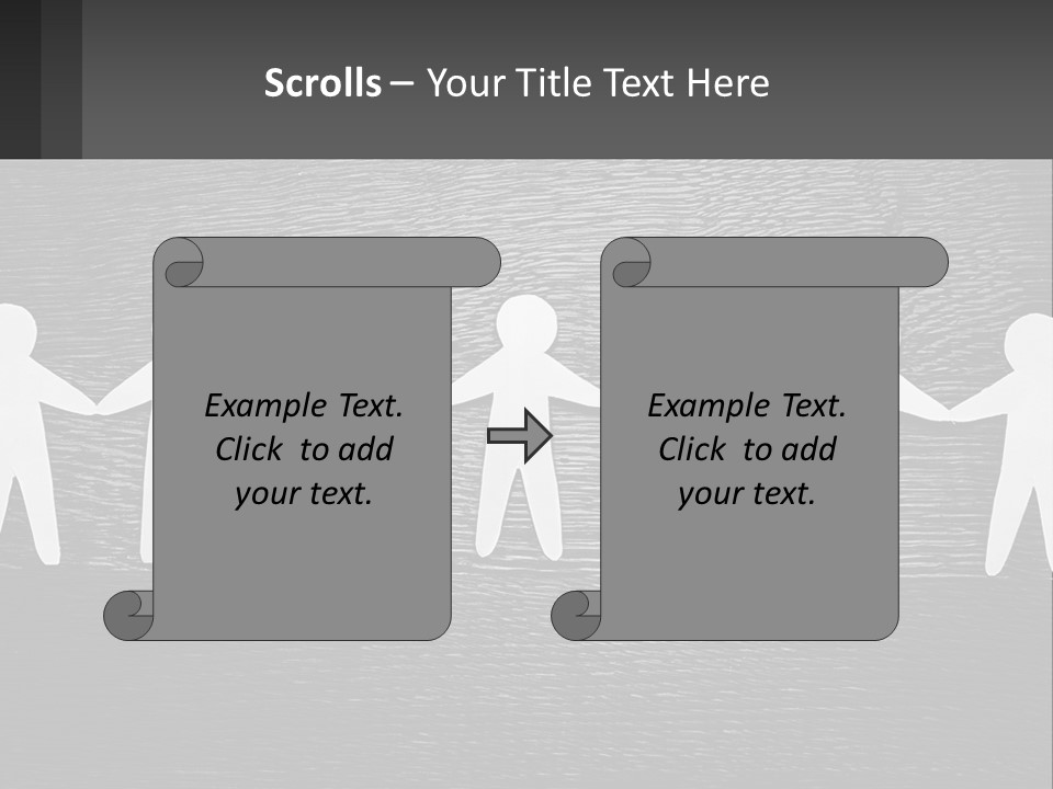 A Group Of Paper People Holding Hands Powerpoint Template PowerPoint Template