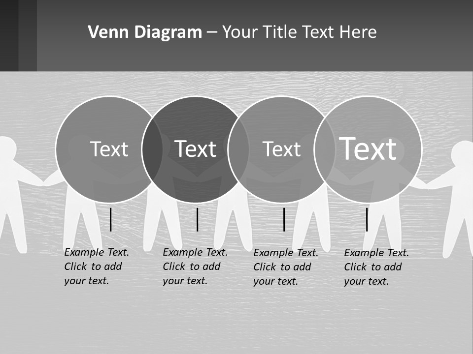 A Group Of Paper People Holding Hands Powerpoint Template PowerPoint Template