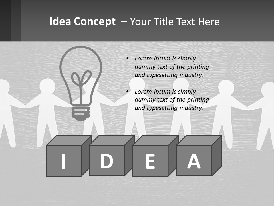 A Group Of Paper People Holding Hands Powerpoint Template PowerPoint Template