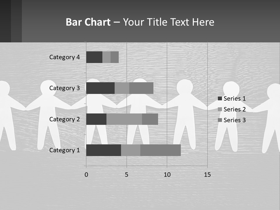 A Group Of Paper People Holding Hands Powerpoint Template PowerPoint Template