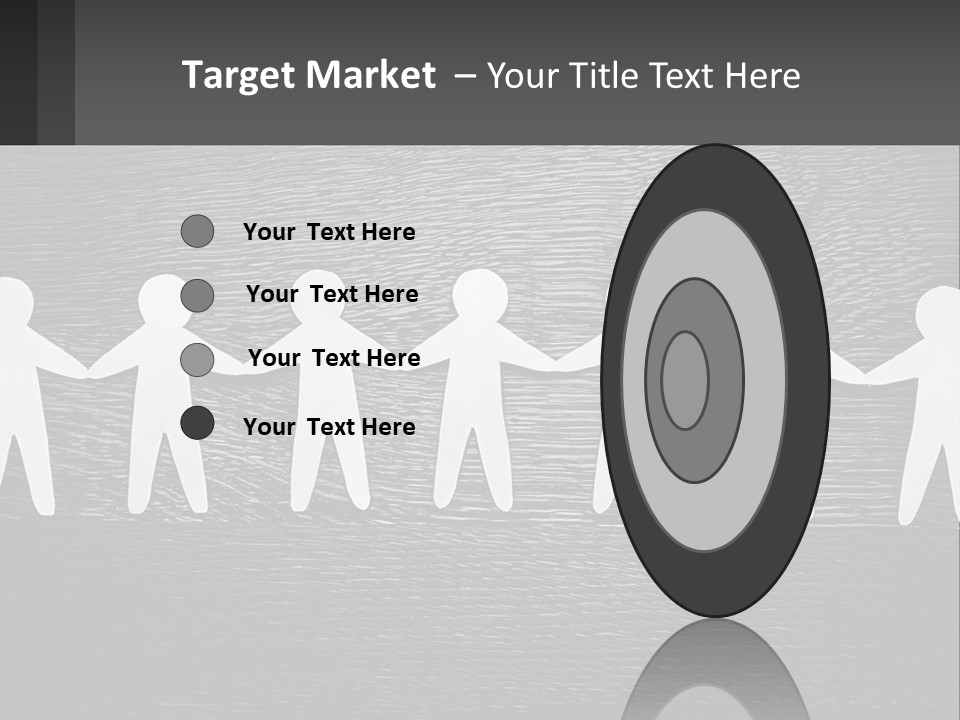 A Group Of Paper People Holding Hands Powerpoint Template PowerPoint Template