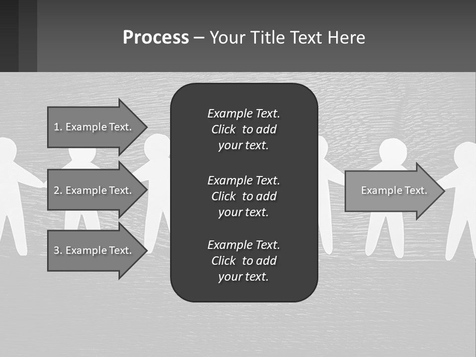 A Group Of Paper People Holding Hands Powerpoint Template PowerPoint Template