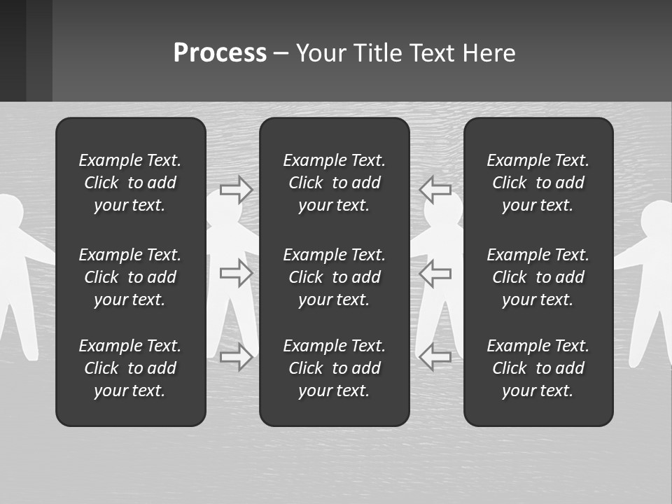A Group Of Paper People Holding Hands Powerpoint Template PowerPoint Template
