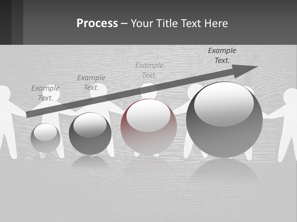 A Group Of Paper People Holding Hands Powerpoint Template PowerPoint Template