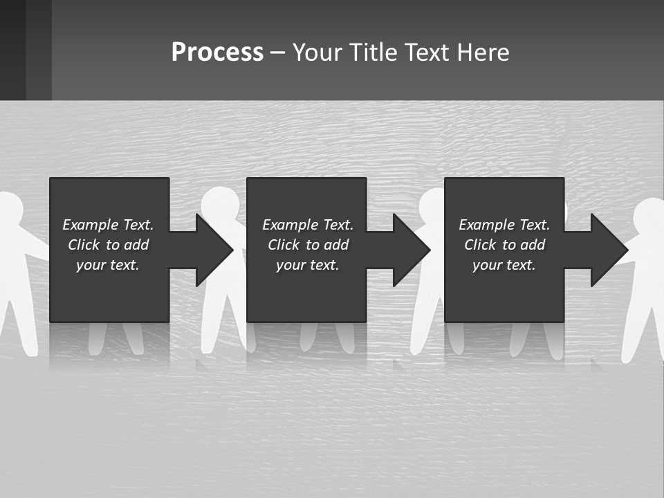 A Group Of Paper People Holding Hands Powerpoint Template PowerPoint Template