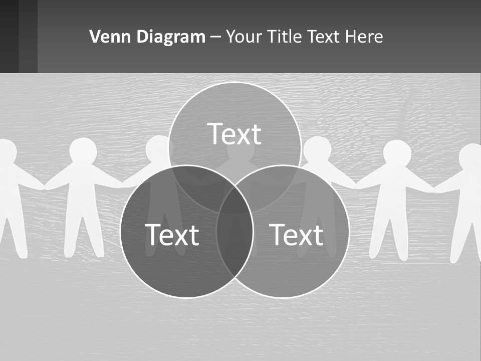 A Group Of Paper People Holding Hands Powerpoint Template PowerPoint Template