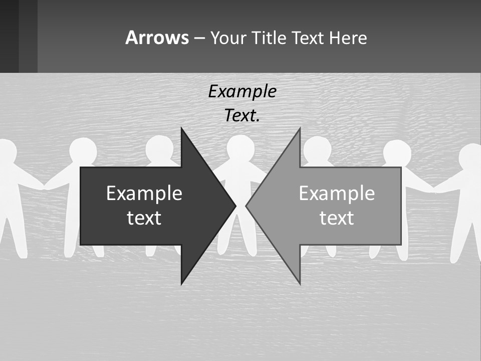 A Group Of Paper People Holding Hands Powerpoint Template PowerPoint Template