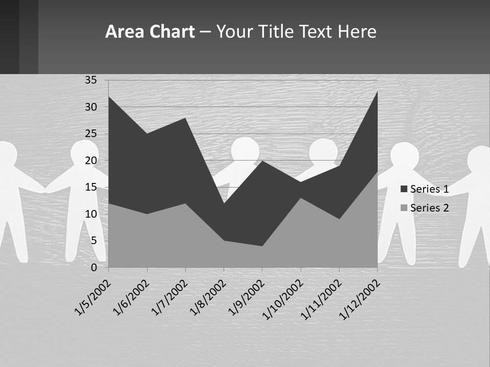 A Group Of Paper People Holding Hands Powerpoint Template PowerPoint Template