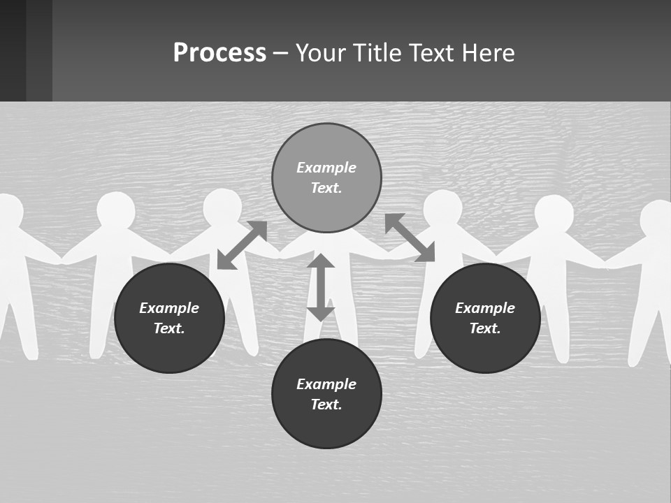 A Group Of Paper People Holding Hands Powerpoint Template PowerPoint Template