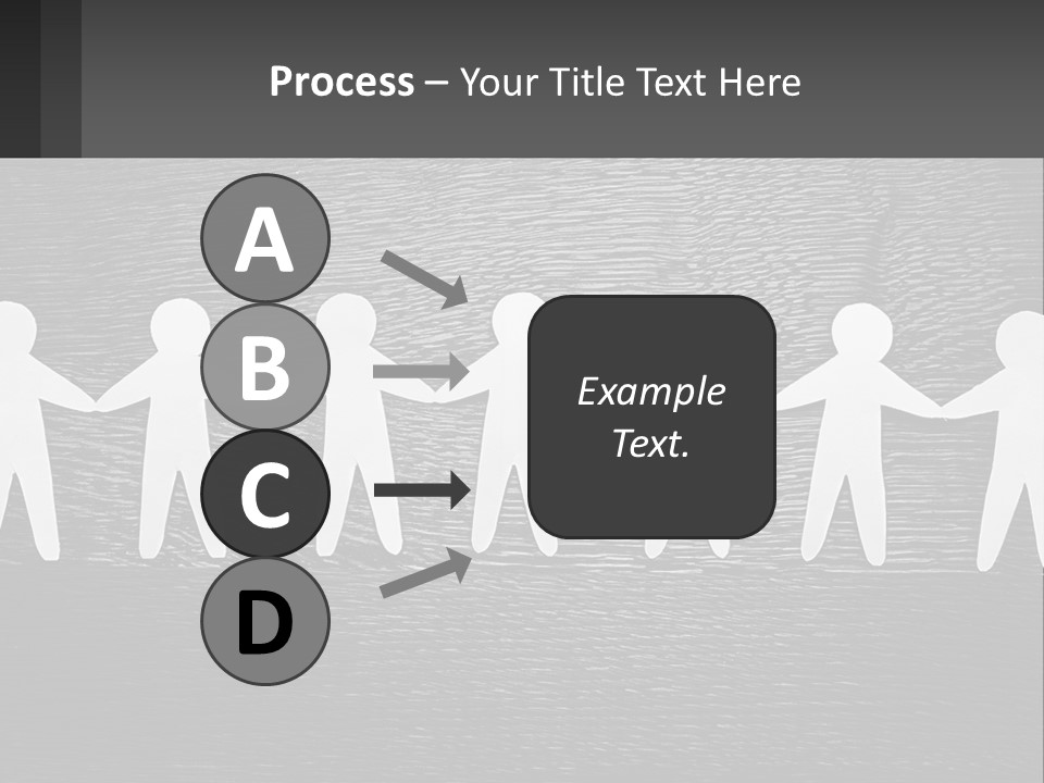 A Group Of Paper People Holding Hands Powerpoint Template PowerPoint Template