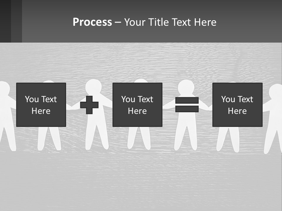 A Group Of Paper People Holding Hands Powerpoint Template PowerPoint Template