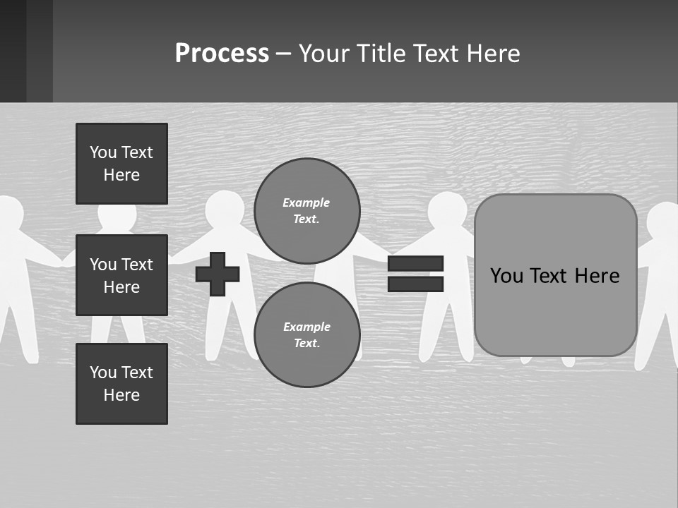 A Group Of Paper People Holding Hands Powerpoint Template PowerPoint Template
