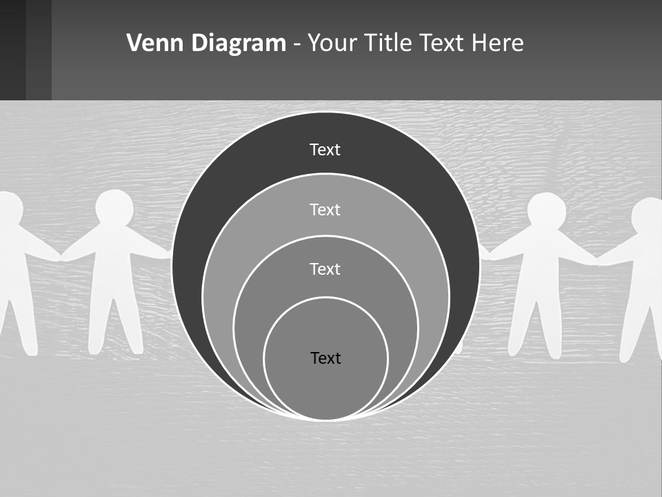 A Group Of Paper People Holding Hands Powerpoint Template PowerPoint Template