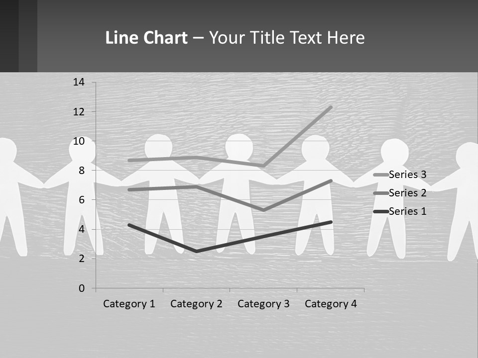 A Group Of Paper People Holding Hands Powerpoint Template PowerPoint Template
