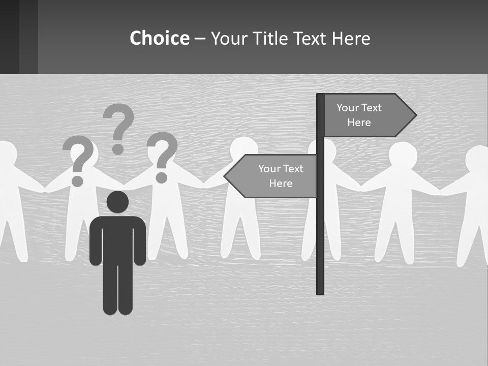 A Group Of Paper People Holding Hands Powerpoint Template PowerPoint Template