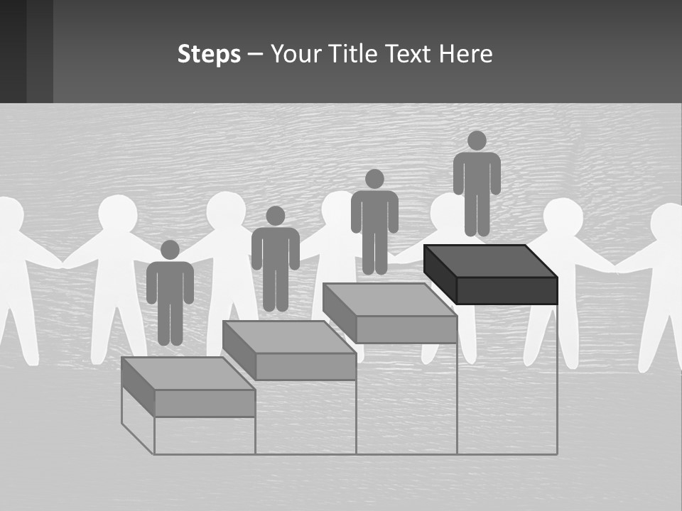 A Group Of Paper People Holding Hands Powerpoint Template PowerPoint Template