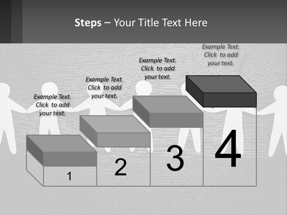 A Group Of Paper People Holding Hands Powerpoint Template PowerPoint Template