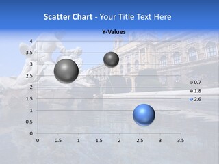 A Fountain With A Statue In Front Of A Building PowerPoint Template