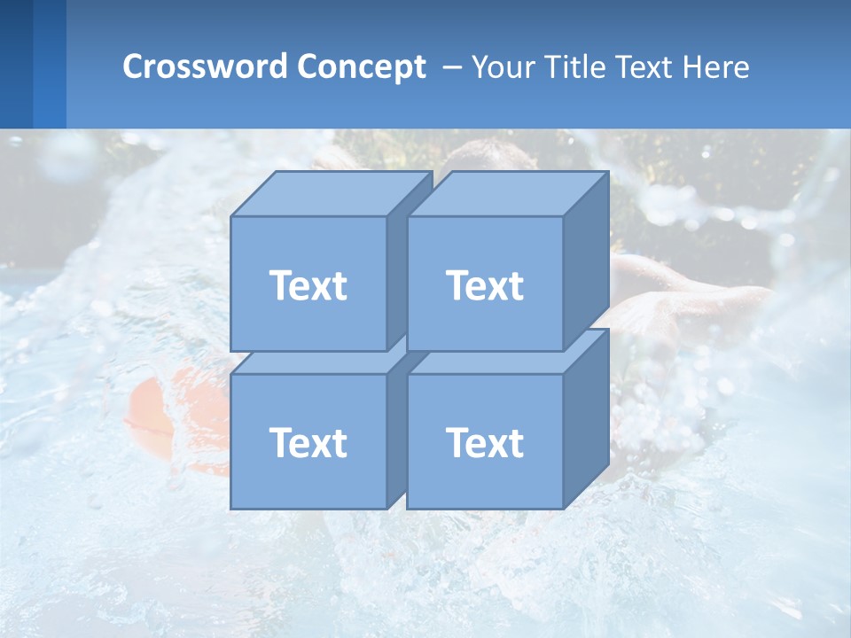 A Man And A Little Girl Are In The Water PowerPoint Template