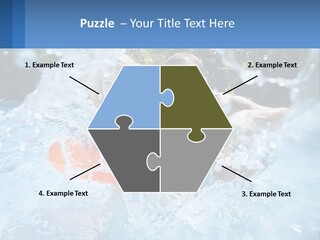 A Man And A Little Girl Are In The Water PowerPoint Template