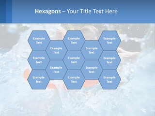 A Man And A Little Girl Are In The Water PowerPoint Template