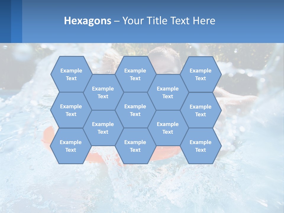 A Man And A Little Girl Are In The Water PowerPoint Template