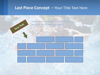 A Man And A Little Girl Are In The Water PowerPoint Template