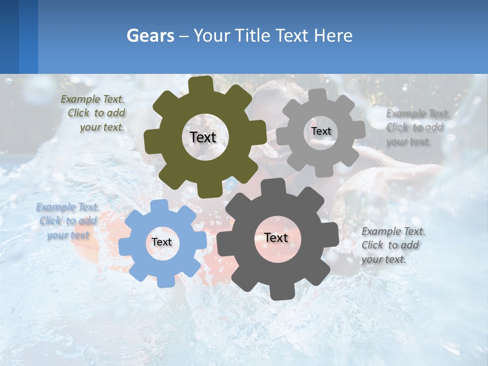 A Man And A Little Girl Are In The Water PowerPoint Template