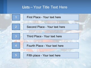 A Man And A Little Girl Are In The Water PowerPoint Template