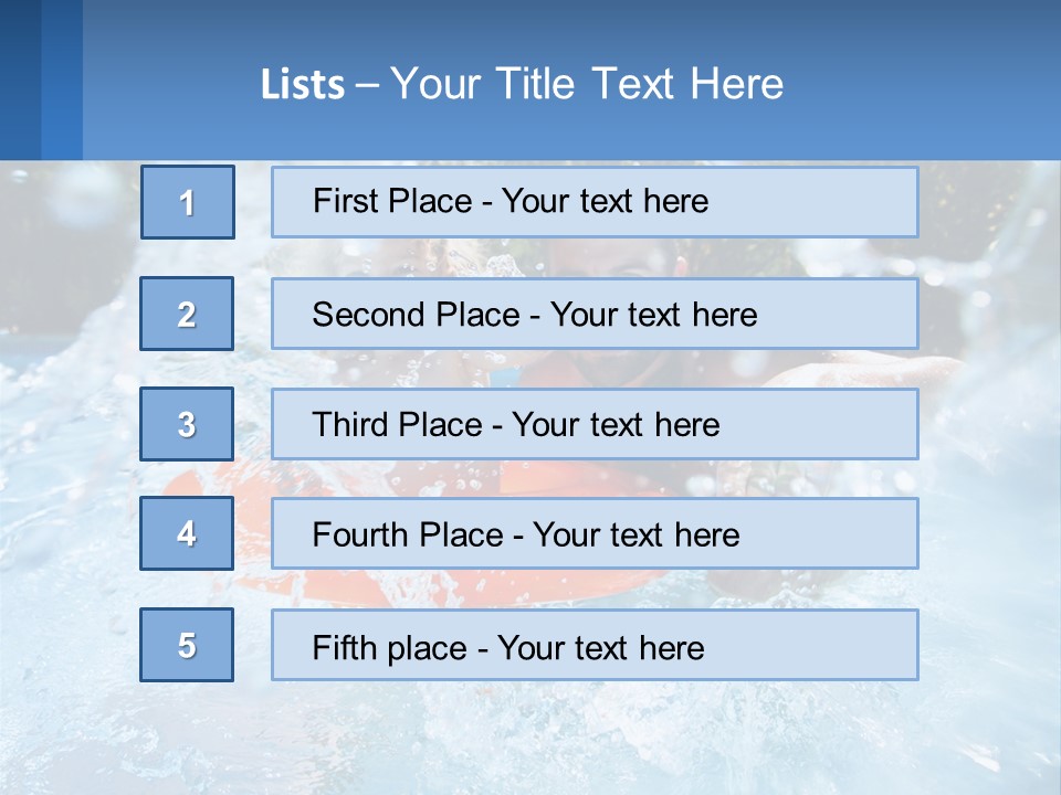 A Man And A Little Girl Are In The Water PowerPoint Template