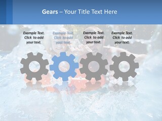 A Man And A Little Girl Are In The Water PowerPoint Template