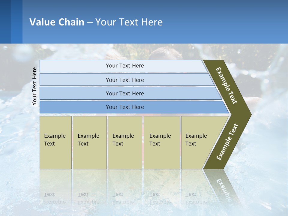 A Man And A Little Girl Are In The Water PowerPoint Template