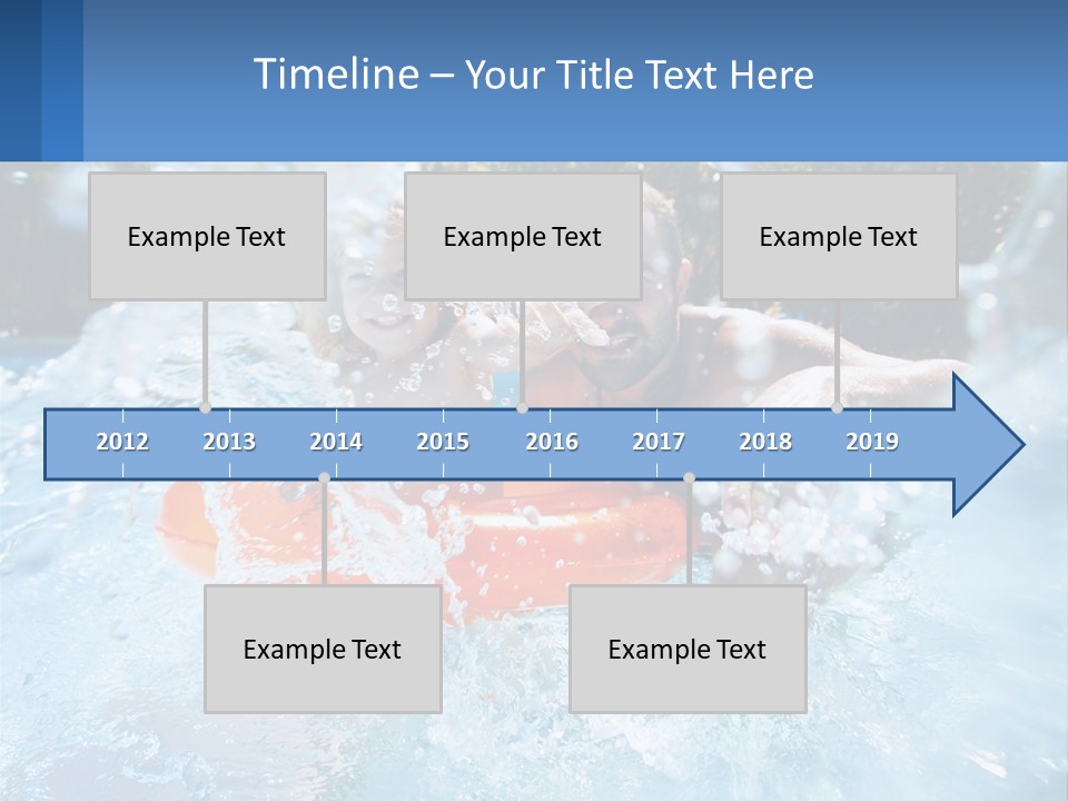 A Man And A Little Girl Are In The Water PowerPoint Template