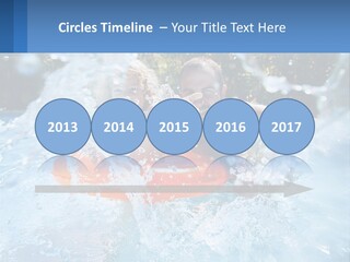 A Man And A Little Girl Are In The Water PowerPoint Template