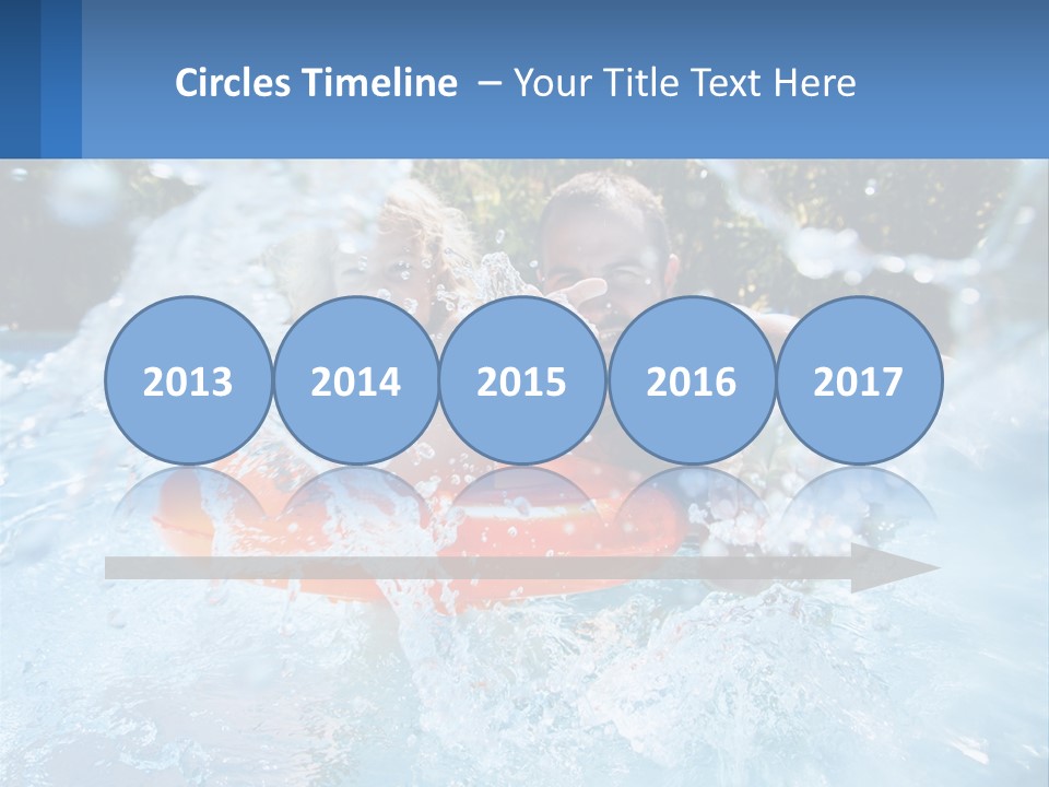 A Man And A Little Girl Are In The Water PowerPoint Template