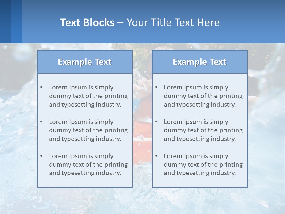 A Man And A Little Girl Are In The Water PowerPoint Template